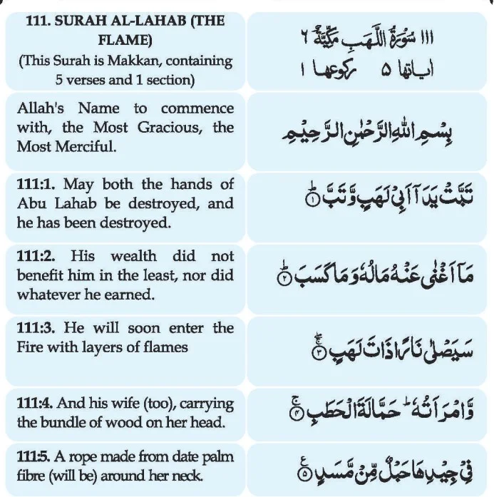 Surah Masad English Translation